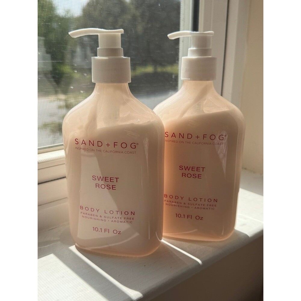 SAND+FOG Sweet Rose Body Lotion 10.1 oz x 2